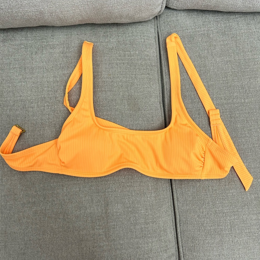 Orange Ribbed Underwire Bralette - Women Intimates